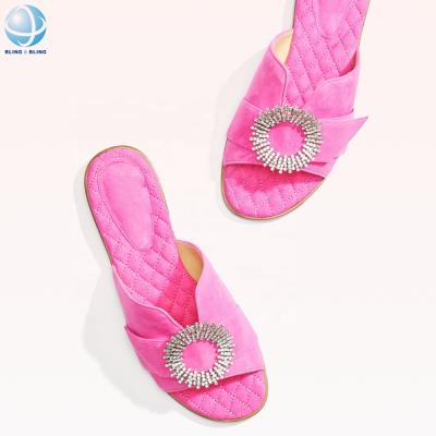 China Silver Metal Round Rhinestone Shoe Buckle DIY Shoe Buckles Decorations Slippers Accessories for sale