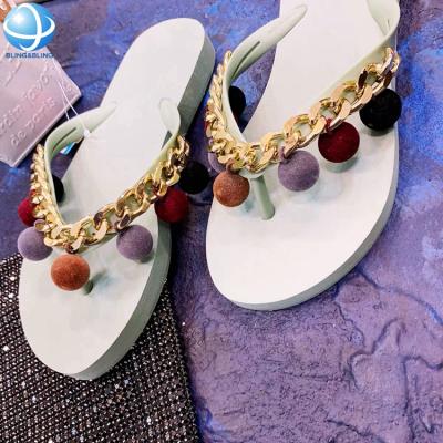 China Custom Silver Rhinestone Rhinestone Diamond Metal Shoe Buckle Ornament Chains Charms Flip Flop Accessories for sale