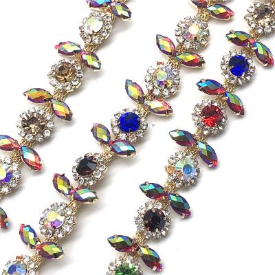 China Diamond Rhinestone Roll Cup Chain Rhinestone Rhinestone Chain Rhinestone Chain Settings For Dress for sale