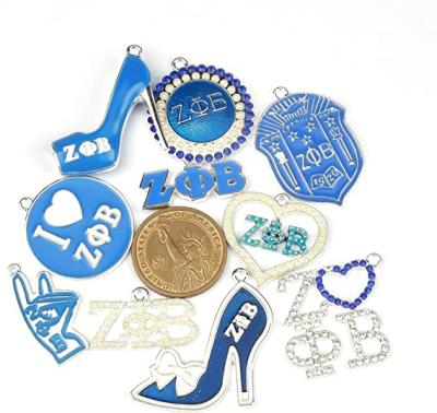 China ZPB Sisterhood 1920's Finest Environmental Friendly ZPB Women's Gift Greek Sorority Charms For DIY Jewelry Making for sale