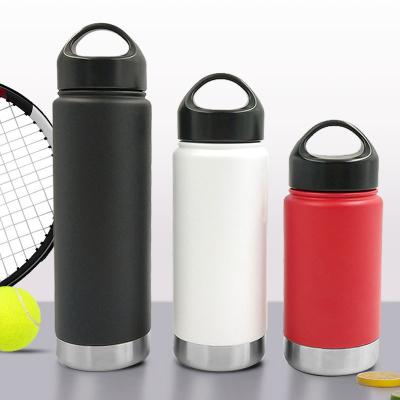 China PORTABLE Custom Logo Double Wall Insulated Water Bottle With Hand Grip Stainless Steel Flask for sale