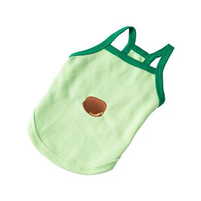 China Cat Viable Clothing Dog Vest Summer Cotton Clothes Pet Avocado Cool Leisure Popular for sale