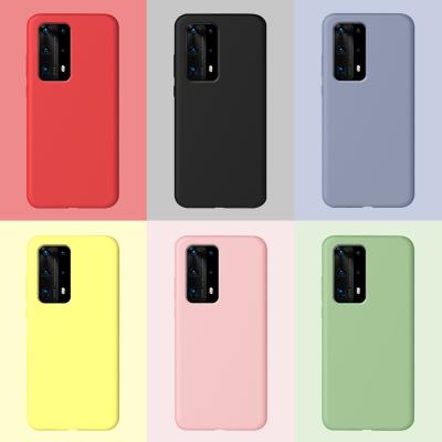 China Inner silicone shockproof plush candy color phone case for Huawei P Smart 2019 P40 pro plus P40 PRO P40 Y7P 2020 mate20 lite for sale