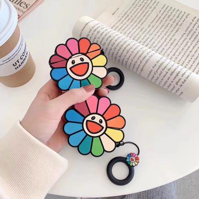 China For 3D Earphone Rainbow Flower Earphone Case For Apple Air pods 1 pro 2 silicone earphone case for sale