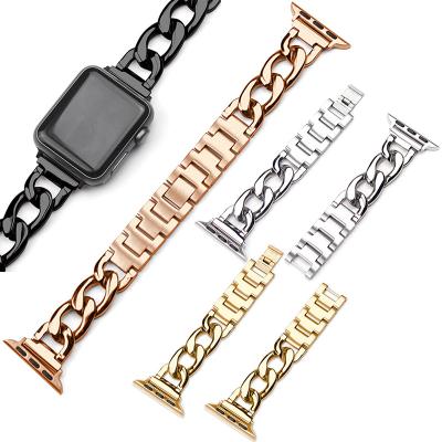 China Gift/Accessories/Jewellry Luxury Metal Band For Apple Watch 456 40mm 44mm Soft Sport Strap For iWatch Series 4 5 6 38mm 42mm for sale