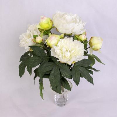 China High quality simulation decorative artificial peony silk flower dried flower garden balcony decoration for sale