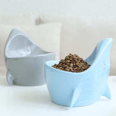 China ZC Viable Ceramic Cat Bowl To Protect High Cervical Spine Foot Raised Dog Food Feeding Bowl Pet Accessories Wholesale Food Container for sale