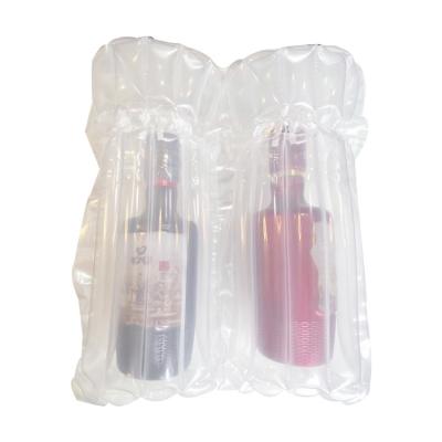 China Waterproof And Shockproof Bubble Protective Plastic Air Wrapping Wrap Column Wine Bottle Packaging Protector for sale