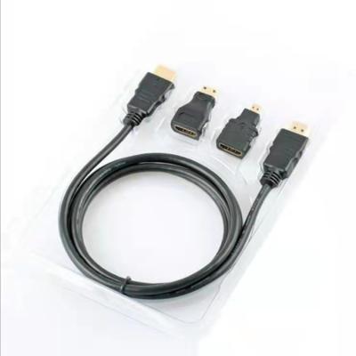 China Wholesale High Speed ​​HDTV Male To Male Cable 3 In 1 Mini Mini HDTV To HDMI Cable 1.5m for sale