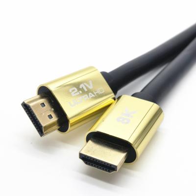 China COMPUTER All Copper Core 19plus1 Alloy Head 8K Head PS4 TV Cable Version 2.1 8K HD Yellow Aluminum Cable for sale