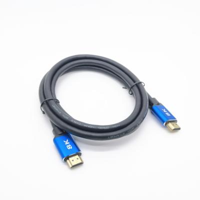 China Wholesale HDTV Manufacturer 19plus1 Core Aluminum Alloy Head 8K Black Glue HDMI Full Copper Cable for sale