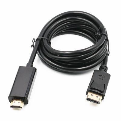 China Custom Gold Plated LAPTOP 4k 2k 1080P DP to HDMI-Male Displayport to HDMI-Male HDTV Adapter Cable for sale