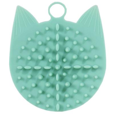 China Viable Pet Scratch Stiffened Cat Corner Massage Fixed Hair Removal Brush Tickling Comb for sale