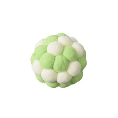 China Wholesale Custom Viable Toys Color Match Ball Interactive Plush Cat Toys With Ring Bell Yarn Cat Ball for sale