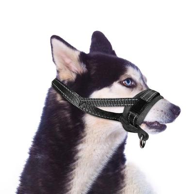 China Custom Made Eco-Friendly Lights Adjustable Nylon Breathable Dog Muzzle For Dogs Pet Safe Muzzles for sale