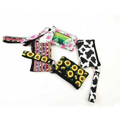 China Personalized Ladies Waterproof Mini Clutch Purse Sunflower Cow Leopard and Serape Print Card Holder for sale