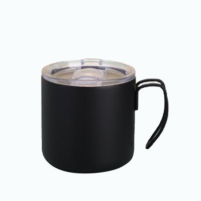 China Viable Wholesale 12oz Stainless Steel Custom Insulated Mugs Travel Coffee Mugs With Wire Hook Handle for sale