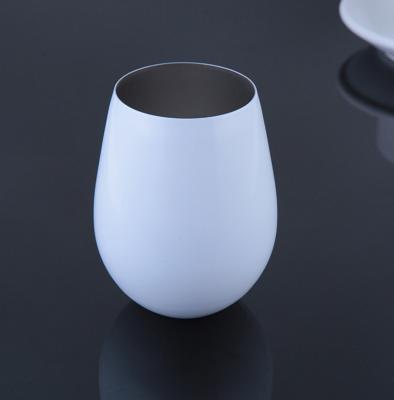 China Minimalist Best Selling Stemless 18/8 Single Wall Stainless Steel Wine Cup With Customized Color LOGO For Volume 17oz for sale