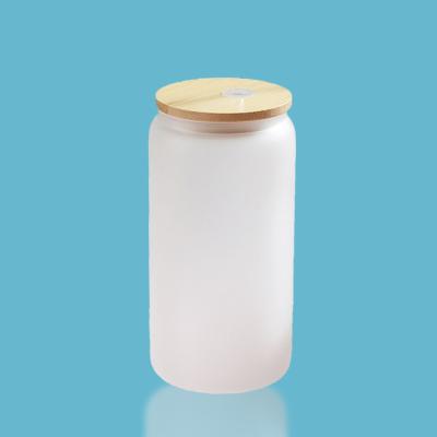 China 12oz DIY Minimalist Classic Tumbler Glass Empty Beer Can Shaped Drinkware Sublimation Glass Box for sale