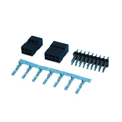 China Pcb black 2.54mm pitch tjc8 connector double row connector for sale