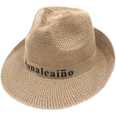 China Picture Summer Beach Travel Sun Hat Ladies Thrower Hat Straw Woven Vacation Hats for sale