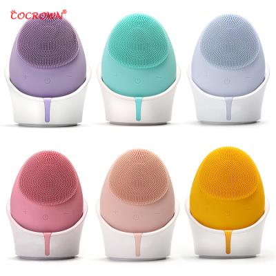 China 2021 Private Label Support Face Cleanser Usb Charging Electric Facial Pore Cleaner Facemeter Silicone Detergent Brush Facial Massager for sale