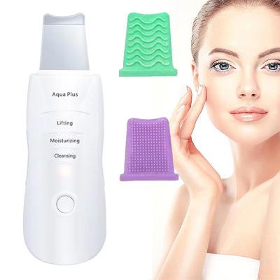 China 2021 Dermabrasion Sonic Beauty Equipment Ultrasonic Skin Scrubber Shopee Facial Scrubber Blood Vessel Removal Dropshipping Products for sale