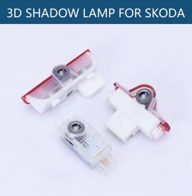 China Superb Car Logo Projector Lights Logo Projector Decor Lamp For SKODA 3U 3T Roomster Old Febia Octavia A7 Octavia 2 LED Car Door Welcome Light for sale