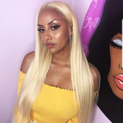 China Low MOQ 613 Hd Raw Virgin Hair Blonde Full Lace Wigs Lace Front Wig Peruvian 360 Lace Frontal Closure Wig For Black Women for sale