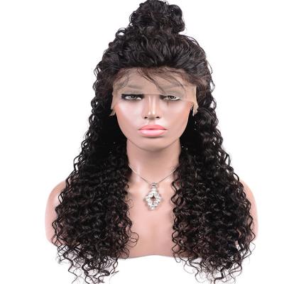 China Water Wave 150% 180% 250% Density 360 HD Full Lace Wig Water Wave Transparent Afro Frontal Curly Wig Hair for sale