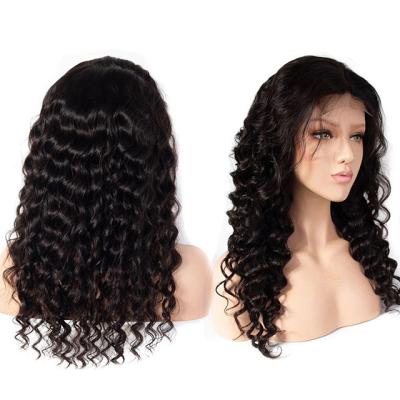 China Factory 150% Density Good Quality Deep Wave Human Hair 13x6 Raw Loose Wave Lace Frontal Wigs Hair for sale