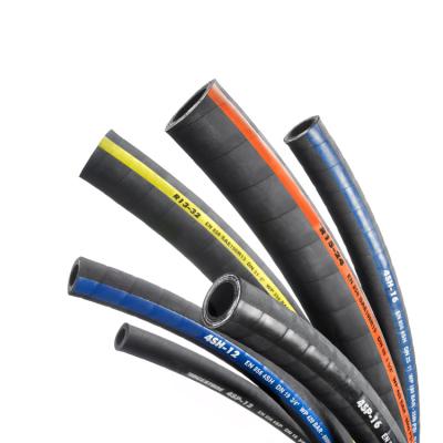 China Excavator Hydraulic High Pressure Hose Hydraulic Temperature Oil Flexible Rubber Hose SAE R1 R2 R4 - for sale