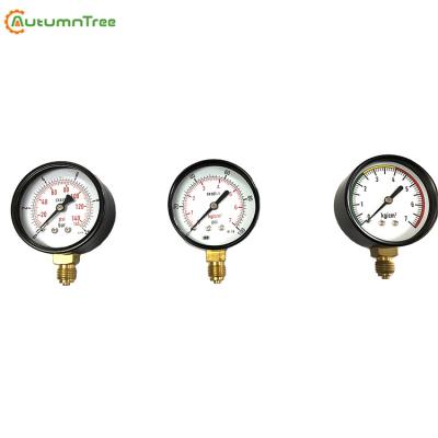 China Black Steel Case With Chrome Bezel Black Steel Cheap Hydraulic Pressure Oil Filled Gauge for sale