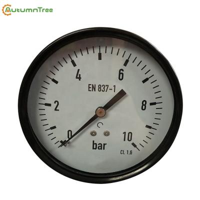 China Black Steel Case (For AU Model Dry Bourdon Tube Pressure Gauge Gauge Aluminum White Background for sale