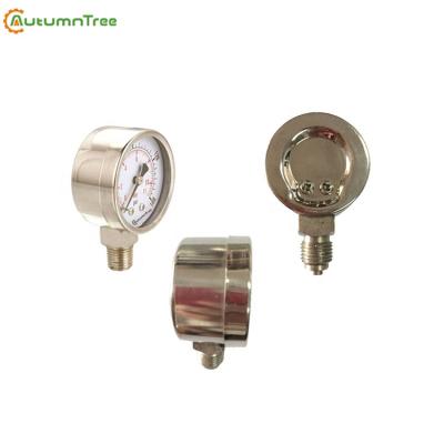 China (SS316L available)Bottom Connection SS314 Brass Bourdon Tube Pressure Gauge Gauge for sale