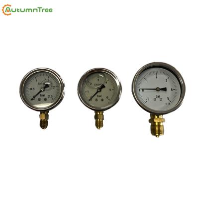 China Stainless Steel Case Stainless Steel Case Pressure Gauge , Liquid Filled Pressure Gauge Water for sale