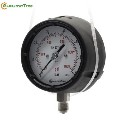 China Parts Front Liquid Filled Pressure Gauge Wet Solid Pressure Gauges for sale