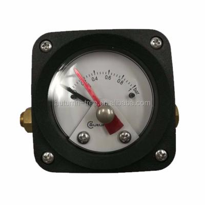 China 80MM Black-painted Aluminum Case 3 Inch (80 mm) Bellows Pressure Gauge 3