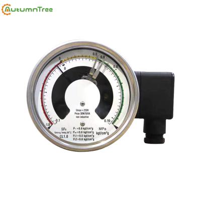 China Electrical Contact Pressure Gauge with Temperature, Pressure and Temperature Gauge 2.5