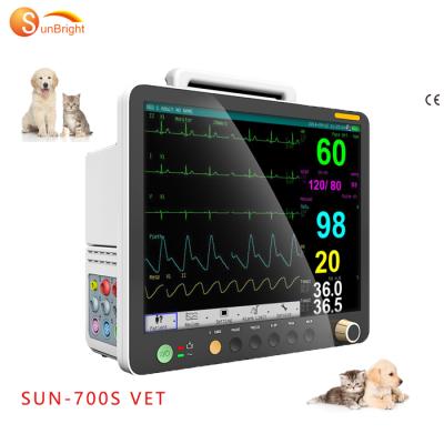 China Yes Hospital Use Veterinarian Monitor Vital Sign Device Dog Cat Cardiac Veterinary Monitor for sale