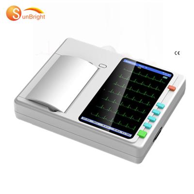 China Metal PC ECG Three Channel Electrocardiograph Touch Screen ECG Machine SUN-7031 for sale