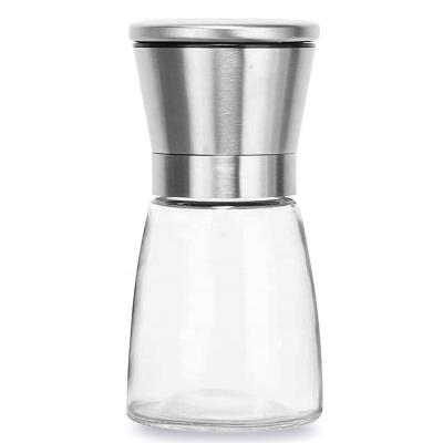 China Food Grade Glass Bottle Spice Condiment Bottle Pepper Grinder for sale