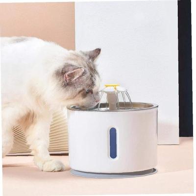 China Large Capacity Automatic Stainless Steel Pet Cat Water Filter Dispenser Quiet Automatic Drinking Electric Fountain for sale