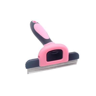 China Cat and Dog Hair Removal Comb Stored Safe Floating Hair Throwing Stainless Pet Automatic Brush Pet Tools Self-Cleaning Massage Comb for sale