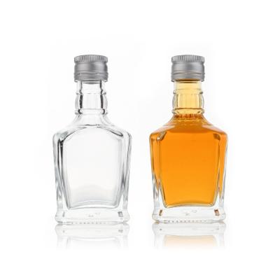 China 50ml 100ml 150ml Empty Beverage Glass Beverage Bottles Liquor Whiskey Decanter Small Glass Wine Bottle For Liquor for sale