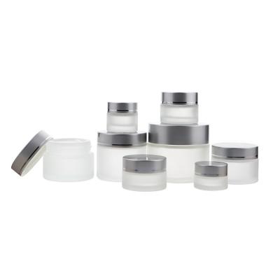 China Small Round Glass Jar 5g 10g 15g 20g 30g 50g Small Face Cream Cosmetic Empty Eye Cream Jar For Face Cream for sale