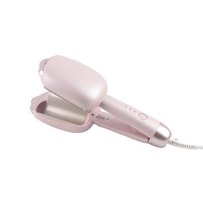 China For Home Use One Mini Hair Iron Pink Corrugated Flat Curling Iron Electric Curl Shaping Tools Hair Curling for sale