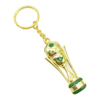 China 2021 character factory football souvenir match gift world cup small reward key chain gift key chain custom for sale