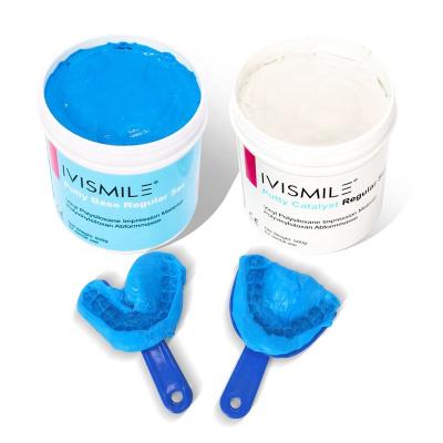 China IVISMILE Dental Clinic Customized Silicone Rubber Base Logo Sealant Material Kit Silicone Dental Impression Printing for sale