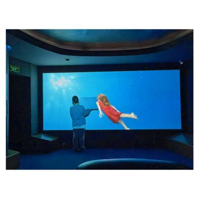 China Frame 110 Inch 0.6mm Frame Ambient Light Resistant Optical Coating Transparent Projection Screen for sale